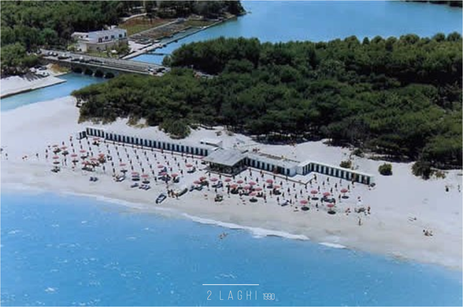 Stabilimento 2 Laghi dall'alto negli anni 90